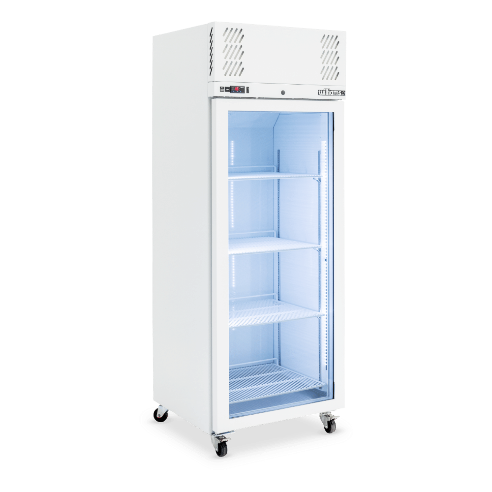 HP1GW Pearl - One Door White Colorbond Upright Display Refrigerator