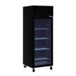 HP1GB Pearl - One Door Black Colorbond Upright Display Refrigerator