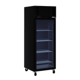 HP1GB Pearl - One Door Black Colorbond Upright Display Refrigerator