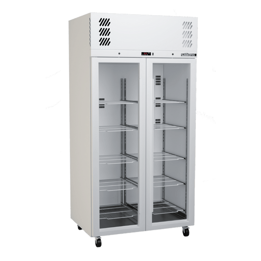 HPR2GW Pearl - Slim Two Door White Colorbond Upright Display Refrigerator