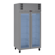 HPR2GS Pearl - Slim Two Door Stainless Steel Upright Display Refrigerator