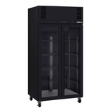 HPR2GB Pearl - Slim Two Door Black Colorbond Upright Display Refrigerator