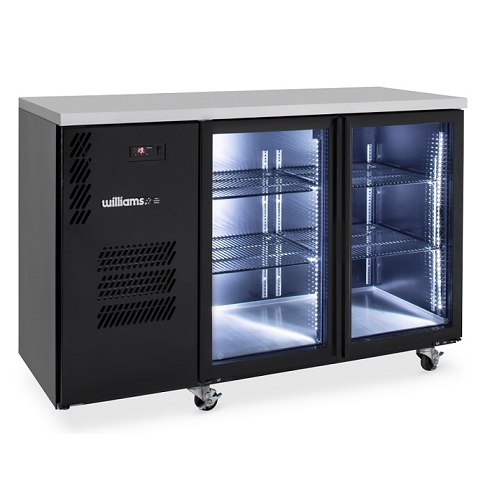 HC2UGBHC Cameo - Two Door Black Colorbond Under Counter Display Refrigerator
