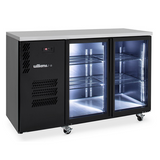 HC2UGBHC Cameo - Two Door Black Colorbond Under Counter Display Refrigerator