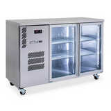 HC2UGSHC Cameo - Two Door Stainless Steel Under Counter Display Refrigerator