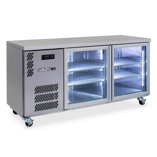 HB2UGSHC Boronia - Two Door Stainless Steel Under Counter Display Refrigerator
