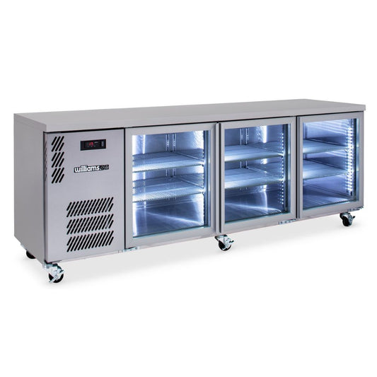 HB3UGSHC Boronia - Three Door Stainless Steel Under Counter Display Refrigerator