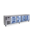 HB4UGSHC Boronia -  Four Door Stainless Steel Under Counter Display Refrigerator