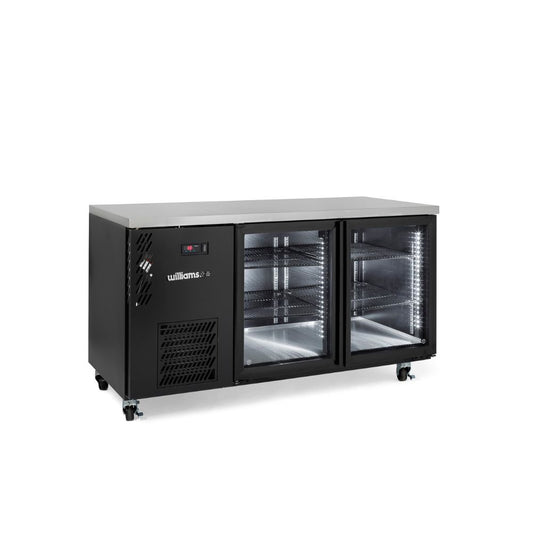 HCM2UGBHC Cameo Mini - Two Door Black Colorbond Under Counter Display Refrigerator