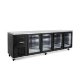 HCM4UGSHC Cameo Mini - Four Door Stainless Steel  Under Counter Display Refrigerator