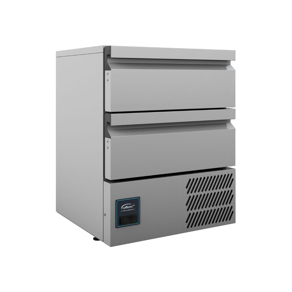 HAZ5UCSSDR2-HC Aztra Hydrocarbon - Two drawer stainless steel under counter fridge