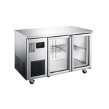 HTU2GSHC Topaz Under Counter - Two Door Stainless Under Counter Glass Door Refrigerator