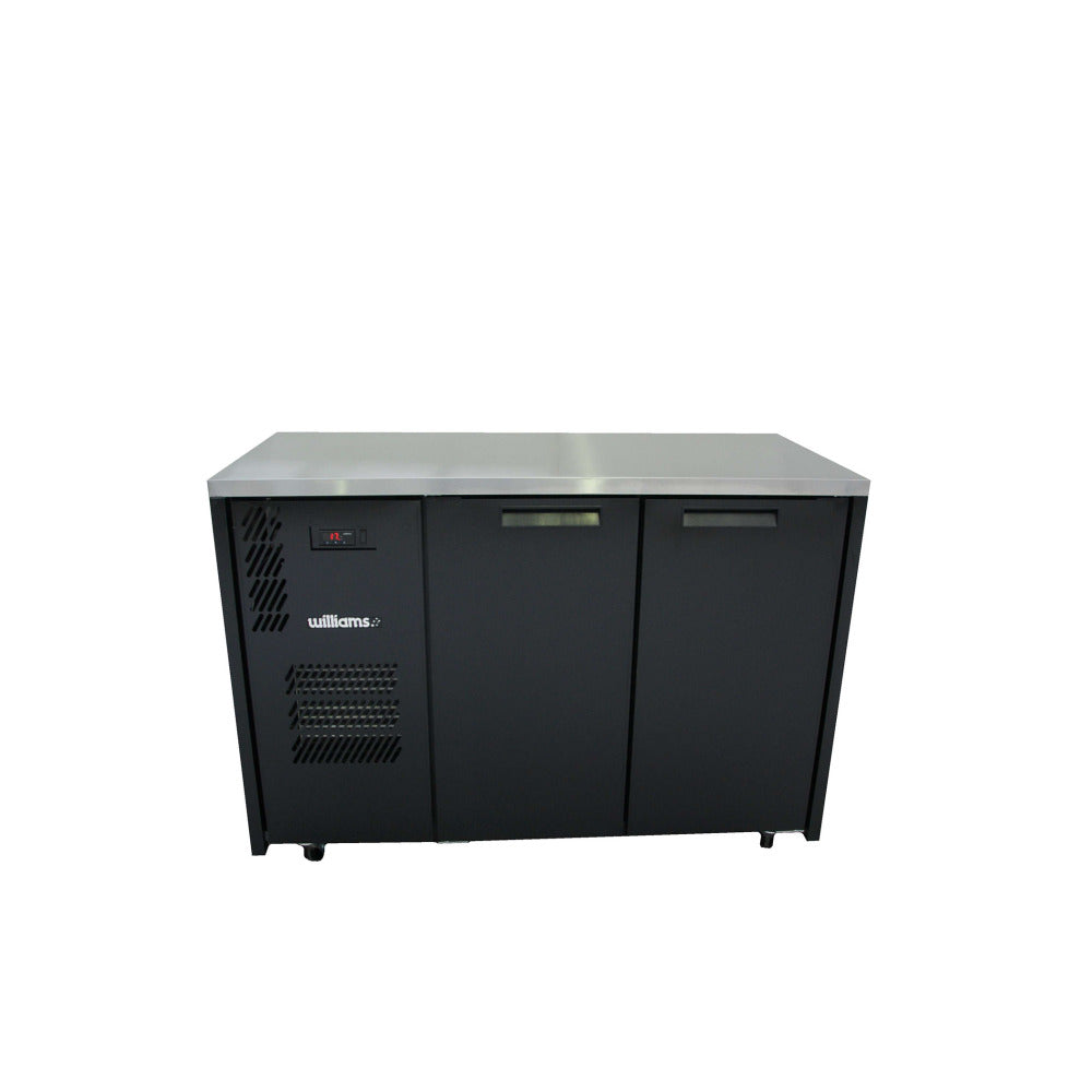 HC2USBHC Cameo - Two Door Black Colorbond Under Counter Display Refrigerator