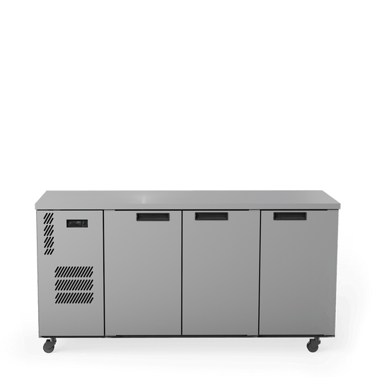 HC3USSHC Cameo - Three Door Stainless Steel Under Counter Display Refrigerator