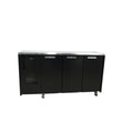 HC3USBHC Cameo - Three Door Black Colorbond Under Counter Display Refrigerator