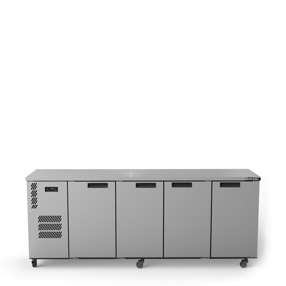 HC4USSHC Cameo - Four Door Stainless Steel Under Counter Display Refrigerator