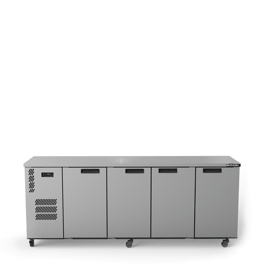 HC4USSHC Cameo - Four Door Stainless Steel Under Counter Display Refrigerator