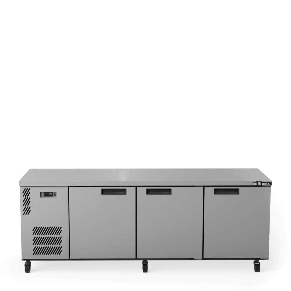 HB3USSHC Boronia - Three Door Stainless Steel Under Counter Display Refrigerator