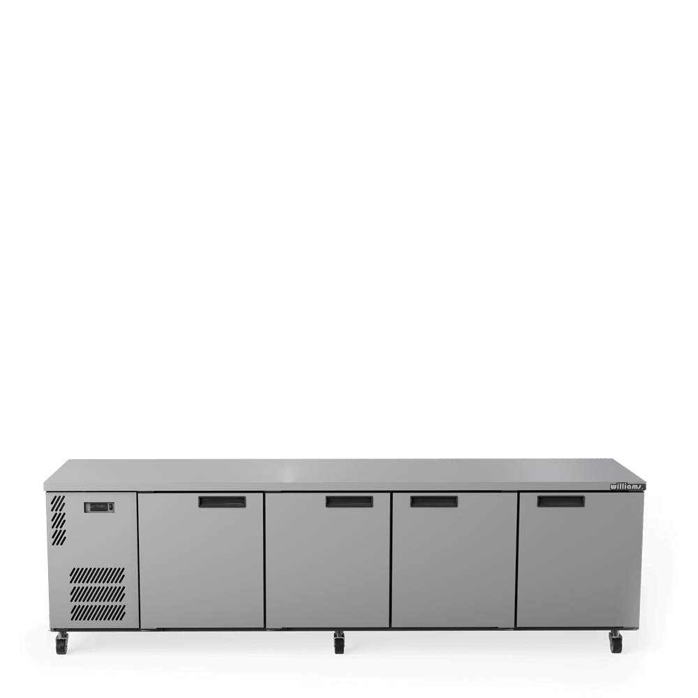 HB4USSHC Boronia -  Four Door Stainless Steel Under Counter Display Refrigerator