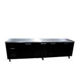 HB4USBHC Boronia -  Four Door Black Colorbond Under Counter Display Refrigerator