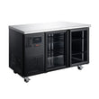 HTU2GBHC Topaz Under Counter - Two Door Black Under Counter Glass Door Refrigerator