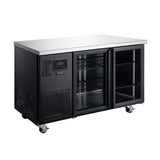 HTU2GBHC Topaz Under Counter - Two Door Black Under Counter Glass Door Refrigerator