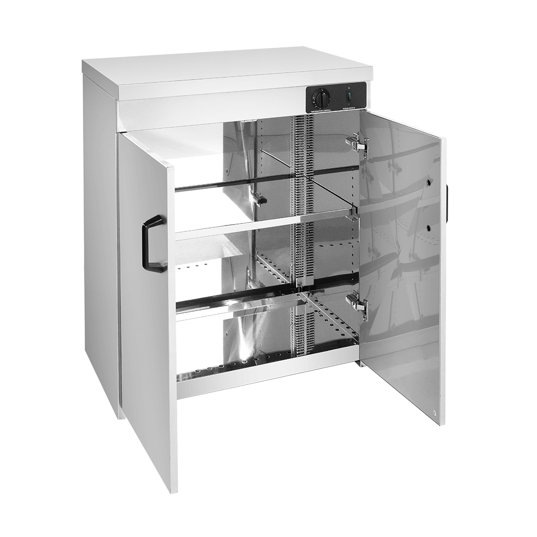 Elementry Stainless Steel Double Cabinet Plate Warmer 120 Plates - PW-DE