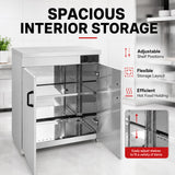 Elementry Stainless Steel Double Cabinet Plate Warmer 120 Plates - PW-DE