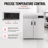 Elementry Stainless Steel Double Cabinet Plate Warmer 120 Plates - PW-DE