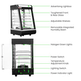 Benchstar All Stainless Steel Pie Warmer and Hot Food Display 40 Pies - PW-RT/380/TGE