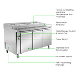 PWB150 three door DELUXE Pizza Prep Bench