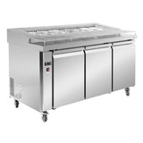 PWB150 three door DELUXE Pizza Prep Bench