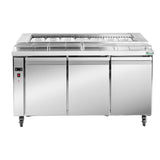 PWB150 three door DELUXE Pizza Prep Bench