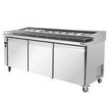 Thermaster Three door DELUXE Pizza Prep Bench - PWB200
