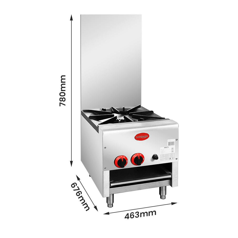 Gasmax Gas Dual Ring Single Burner with Built in Faucet RB-1BLPG