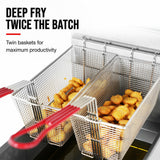 GasMax Superfast LPG Gas Tube Twin Vat Fryer - RC400TELPG