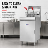 GasMax Superfast Natural Gas Tube Twin Vat Fryer - RC400TE