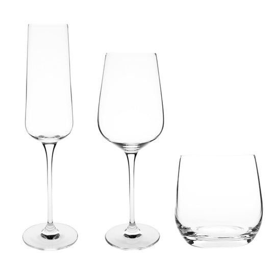 Olympia Crystal Claro Wine Champagne & Tumbler Set