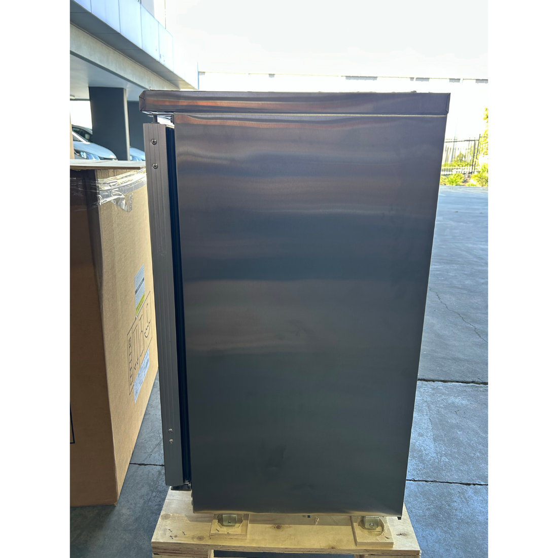 Ex-Showroom: Thermaster Two Door Stainless Steel Bar Fridge/Cooler - SC248SG-QLD123