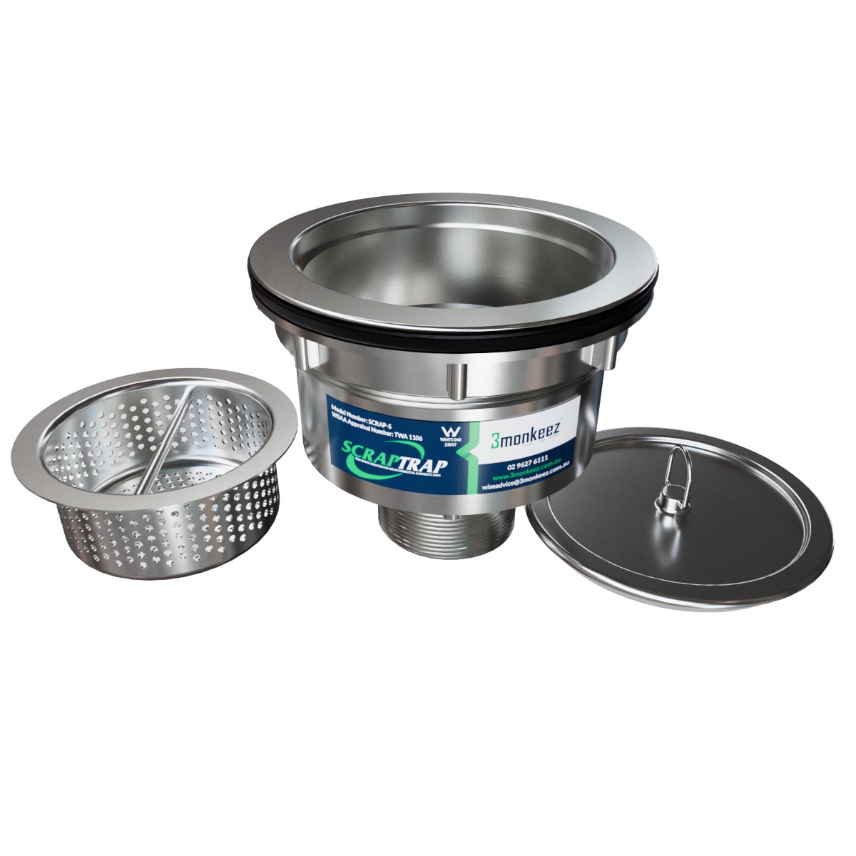 Cast Stainless Sink Waste Arrestor (127mm) Scrap-S