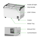 Thermaster Heavy Duty Supermarket Glass Sliding Lid Freezers 406L - SD-406K