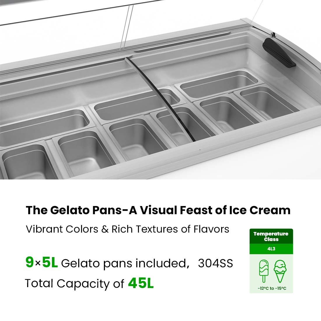 Thermaster 400L Gelato Display - SD-415P