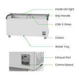Thermaster Heavy Duty Supermarket Glass Sliding Lid Freezers 576L - SD-576K
