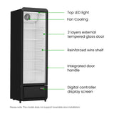 Thermaster Upright Glass Door Beverage Fridge - SDC-258B