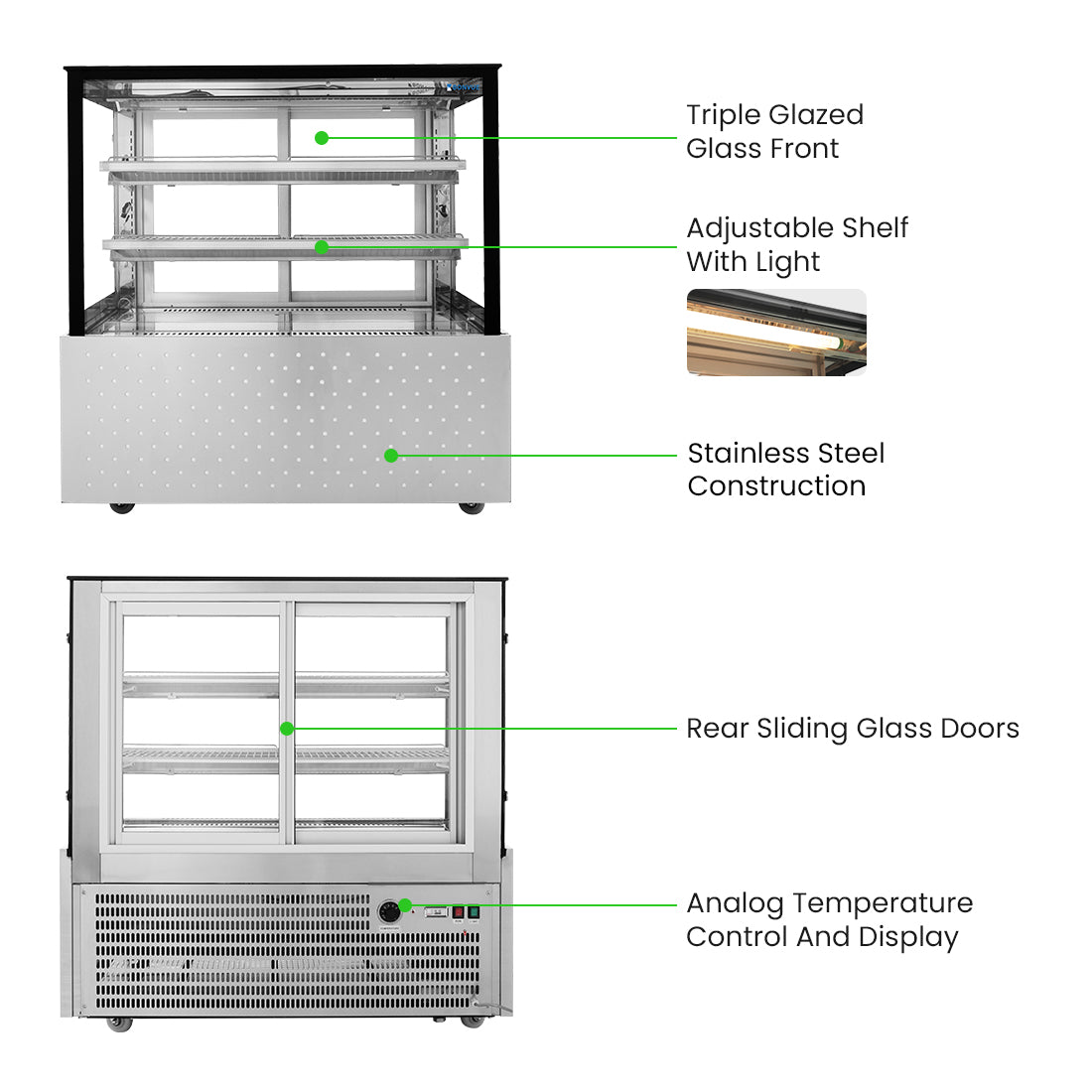 Bonvue Heated Food Display - SG120FE-2XB