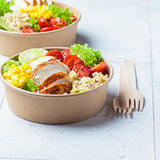 PakMax 1500ML Kraft Paper Salad Bowl - KPSB-65H-1500