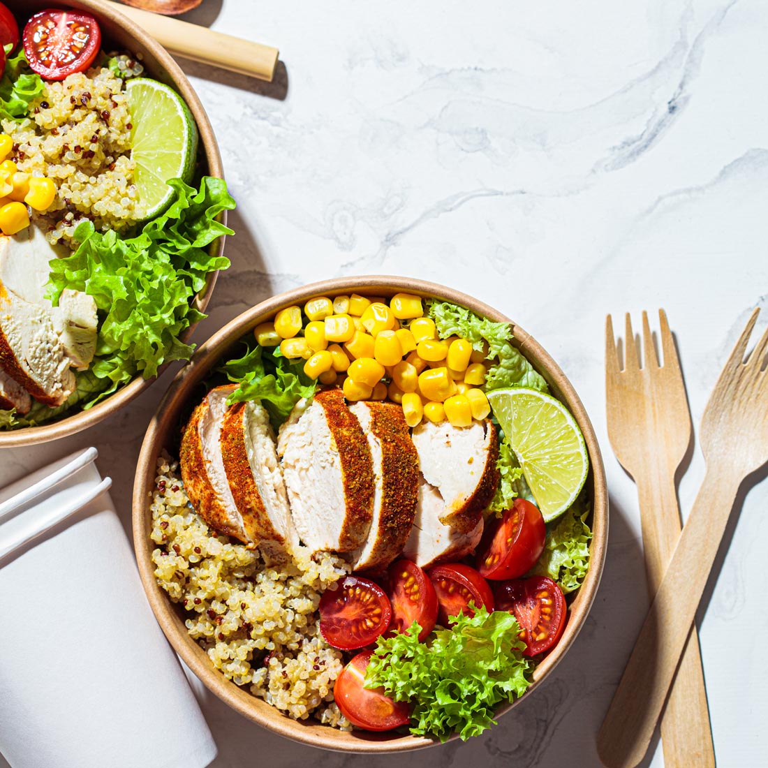 PakMax 1500ML Kraft Paper Salad Bowl - KPSB-65H-1500