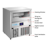 BLIZZARD Crystal Column Pro Octagonal Cylinder Ice Maker 63kg/24hr with 25kg Storage - SIC-63R