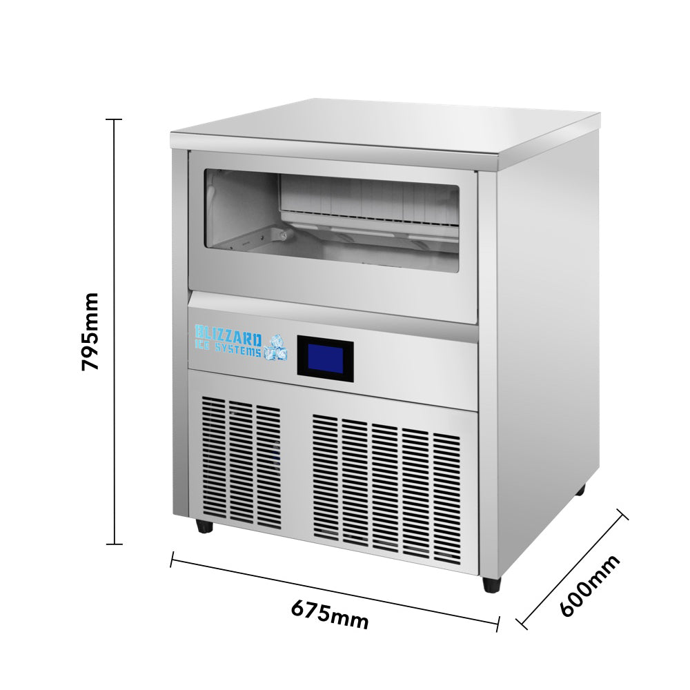 BLIZZARD Crystal Column Pro Octagonal Cylinder Ice Maker 63kg/24hr with 25kg Storage - SIC-63R