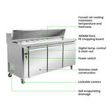Thermaster three large door Sandwich Bar - SLB180